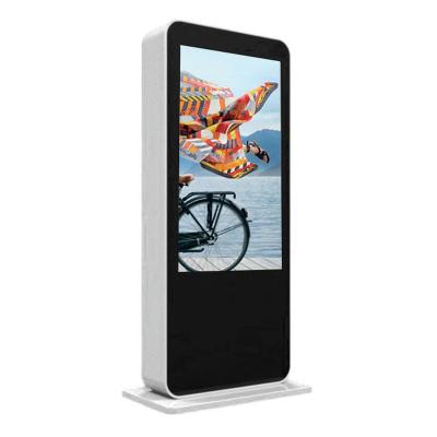 China 65 Inch Floor Stand Outdoor Digital Totem , Sunlight Readable Lcd Display High Brightness for sale