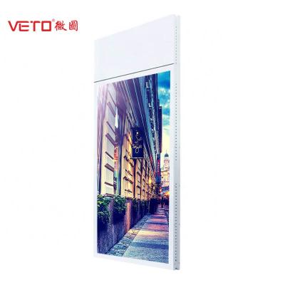 China Tela montada de HD teto interno completo, painéis de parede video do LCD para a janela da loja à venda