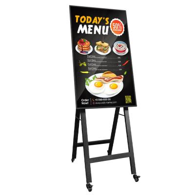 China 43 inch indoor digital free standing poster Portable lcd display android digital signage poster for sale