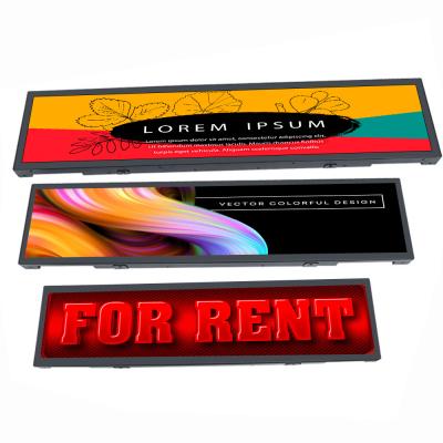 China 38.5 Inch Wall Mounted Digital Signage Stretched Bar LCD Screen Shelf Advertising for sale