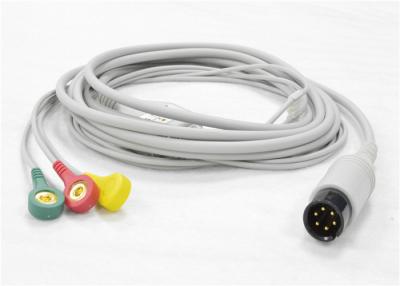 China Medizinisches Ecg-Anschlussleitungs-Kabel, abgeschirmtes Kabel 5.0mm Durchmessers Ecg geduldige Führung zu verkaufen