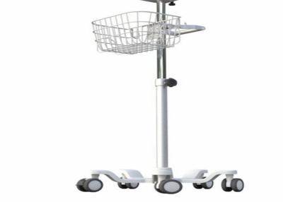 China 20 Inch Base Monitor Trolley Stand 5 Legs , Metal Roll Medical Monitor Stand for sale