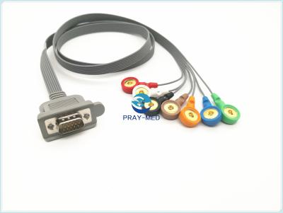 China DMS 15 Pin Connector ECG Patient Cable 1m Length with CE,ISO for sale