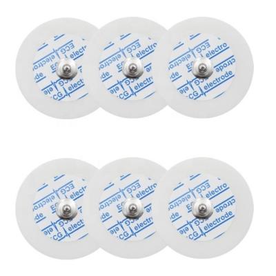 China White Round Disposable ECG Electrodes Medical Adult 50mm Diameter for sale