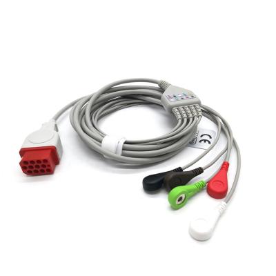China 12 Pin 5leads ECG Patient Cable Compatable With Bionet BM5 BM7 for sale