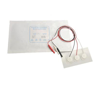 China Disposable Prewired Neonatal / Pediatric Monitoring Electordes White 30mm*50mm for sale