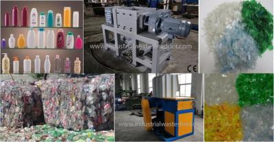 China Scrap PET Bottle Plastic Waste Shredder Small Size Recycling Function Simple Operation for sale