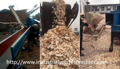 China Large Capacity Waste Wood Shredder With Wear Resistance Shredding Room for sale