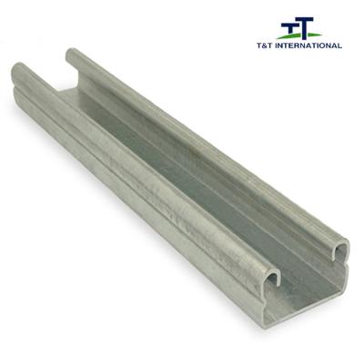 China Chemical Stable C Channel Galvanized Steel Plain Or Slotted Style Moisture Proof for sale
