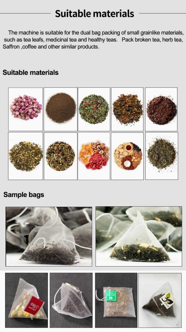 Wholesale Price Instant Automatic Environmental Material Triangle Square Bag Herbal Rose Tea Packing Making Filling Machine