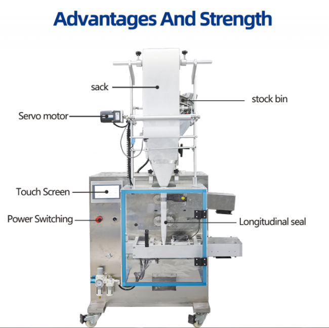 Automatic good quality silicone granules ultrasonic packaging machine silicone granule ultrasonic sealing machine side sealing packing machine powder packaging machine 2