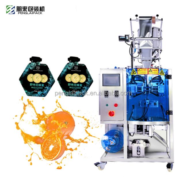 2025 Small Honey Sauce Sachet Water Liquid Stick Jelly Ice Pop Juice Pouch Filling Machines Irregular Shape Packaging Machine