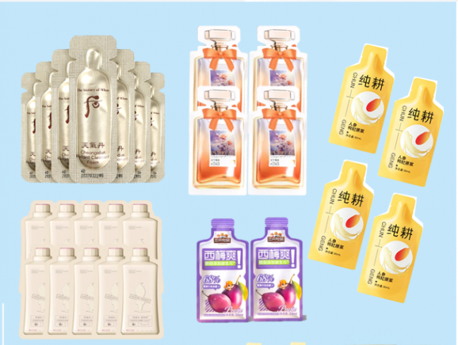 Automatic Detergent Laundry Powder Packaging Machine Honey Sauce Sachet Packing Machine Juice Packing Line Machine Leakproof Packing Machine 50bags/min packing machine for small business 1