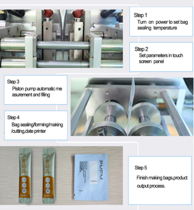 Automatic Detergent Laundry Powder Packaging Machine Honey Sauce Sachet Packing Machine Juice Packing Line Machine Leakproof Packing Machine 50bags/min packing machine for small business 3