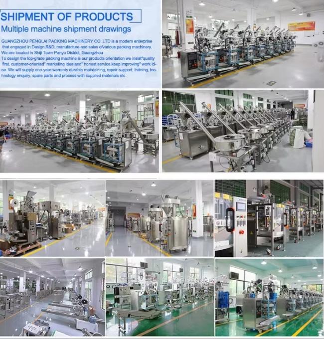 Complete machine overview with product samples