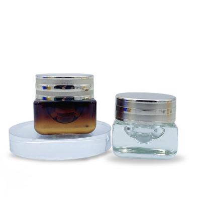 China Leakage Proof Cosmetic Packaging Bottle Glass Cream Jar UV Protection for sale