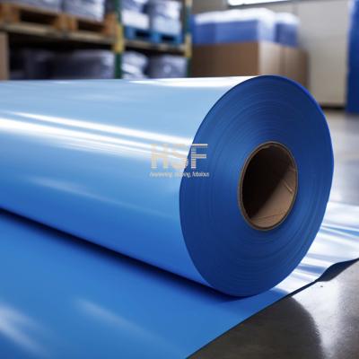 China Opaque Blue 80μM High Density Polyethylene Film Halogen Free for sale