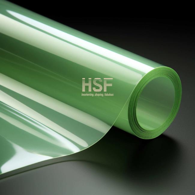 Close-up view of Green Anti Static Protective PET Film