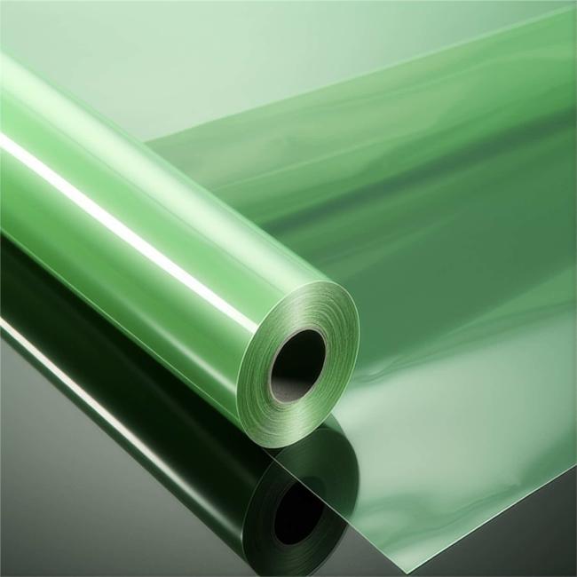Close-up view of PET anti-static film surface