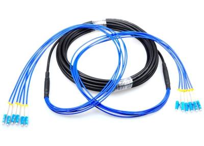 China LC - LC Single Mode Patch Cord , Armored 4 Core Optical Fiber Cable For Outdoor for sale