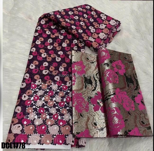 guipure lace african attire soft and nice silk african design for lady bridal lace wedding dress embroidery indonesia fabric