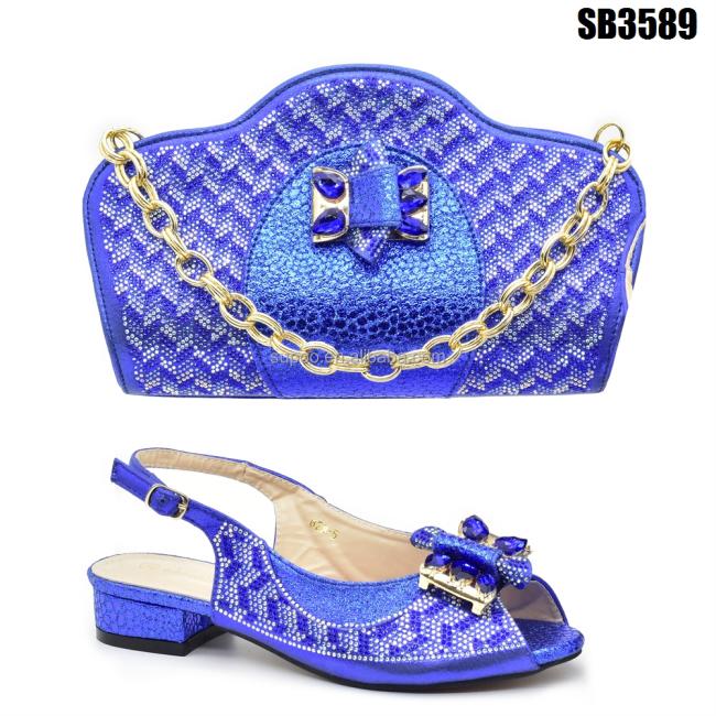Latest fashion good quality high heels sandals and purses bag set Italian bag to match shoes for women party shoes set