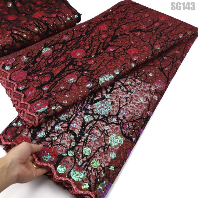 New arrival Unique shiny flocking velvet lace with sequins Senegal dress Ghana fabric african lace wedding dress abaya fabric