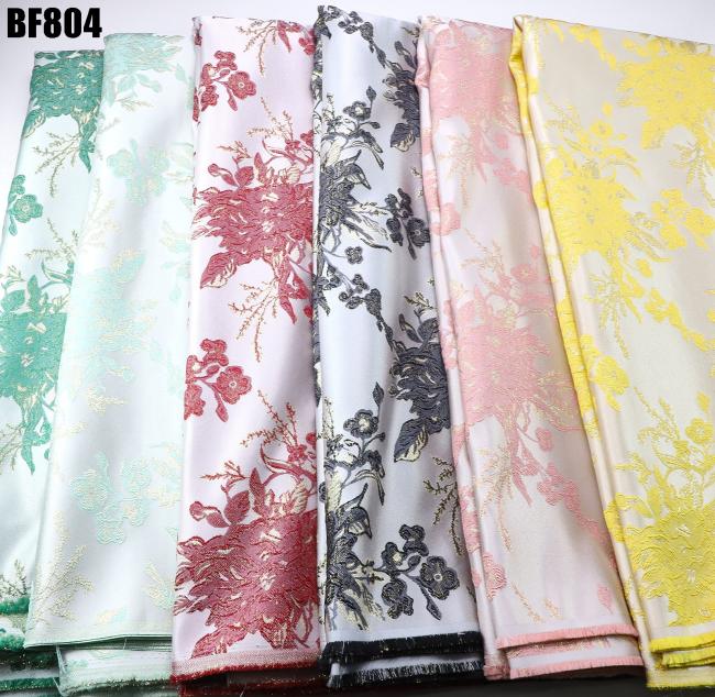 2023 Elegant African Brocade Fabric Jacquard Damask Design Brocade Jacquard Fabric High Quality For Party Wedding Dress