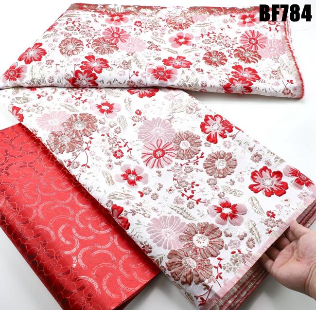 2023 Fashion African Brocade Fabric Jacquard Damask Design Brocade Jacquard Fabric High Quality For Party Wedding Dress