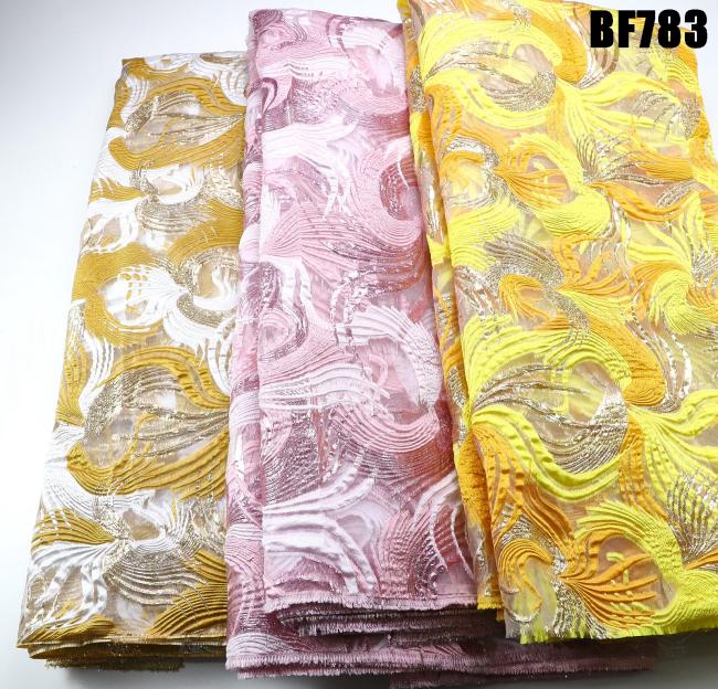 2023 African Brocade Fabric Jacquard Damask Design Brocade Jacquard Fabric High Quality For Party Wedding Dress