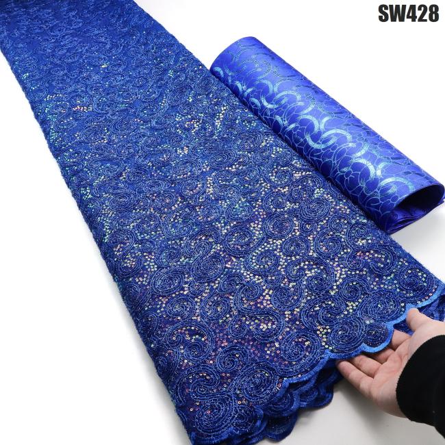 2023 Sequins lace french mesh net lace wedding dress sew dress for bridal party lace fabric