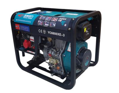 China Portable generator YC6800T-3 5.6KVA Open type diesel generator 4.5KW silent type diesel generator FOR HOME USE 50/60HZ for sale