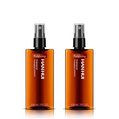 China Square Brown Plastic Spray Bottles 100ML For Cosmetic Water Free Sample for sale
