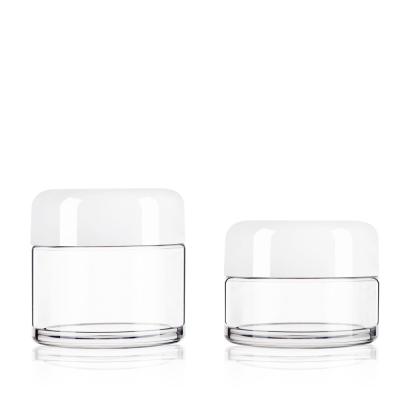 China Thick Wall Wide Mouth Plastic Containers 30ml 50ml Eco Friendly Cosmetic Jar Container for sale