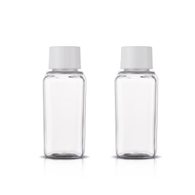 China Vierkante mini grootte 30 ml plastic fles container voor haarverzorging hotel shampoo Te koop