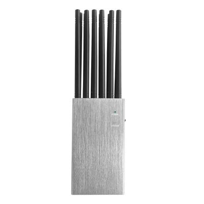 China Handheld 12 Antennas Cell Phone Signal Jammer Exterior Aluminum Alloy Shell for sale