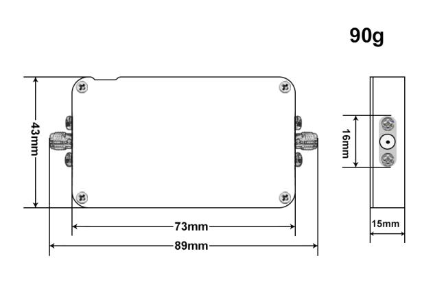 Close-up view of amplifier components