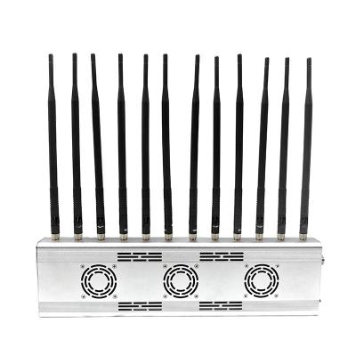 China Mobile Cell Phone Signal Jammer 50m Radius 12 Channel Wireless Signal Blocker for sale