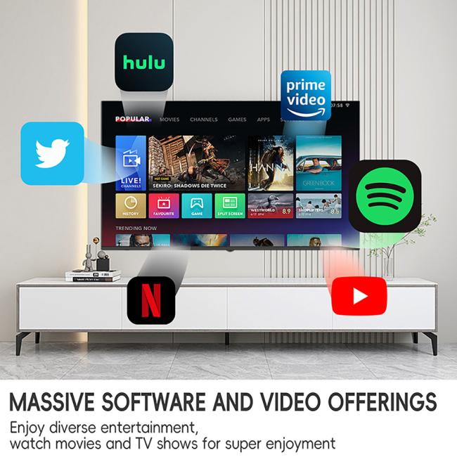 55 inch Smart Frameless LED TV front view