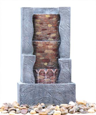 China Stone Step 3 Tier Outdoor Fountain , Exterior Water Fountains In Granite Color for sale