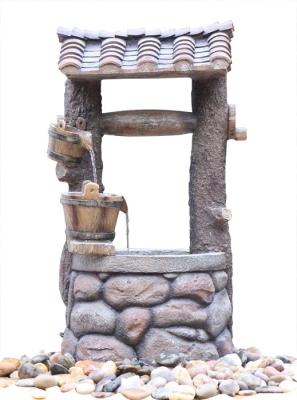 China Customized Design Outdoor Tiered Water Fountains In Chinese Well Shape   for sale