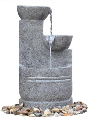 China Granite Color 3 Tier Outdoor Water Fountains CE / GS / TUV / UL Approved for sale