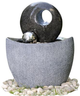 China Polished Finishing Contemporary Sphere Garden Fountain With Lights  for sale