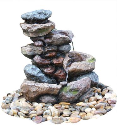 China Decorative Tower Hand Cast Rock Water Fountains OEM Acceptable for sale