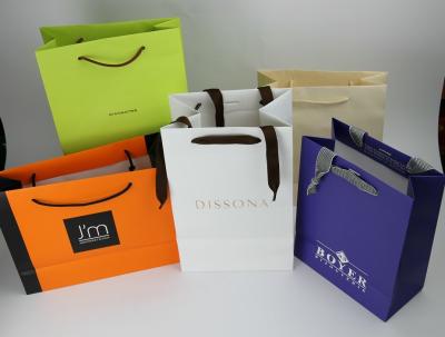 China Fashion Paper Shopping Bags Coated Artpaper Material For Clothes / Jewelry for sale