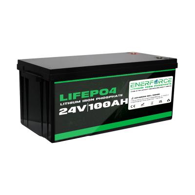 China Lithium Ion Solar 24V LiFePO4 Battery 100ah 20.5kg For Electric Boat for sale