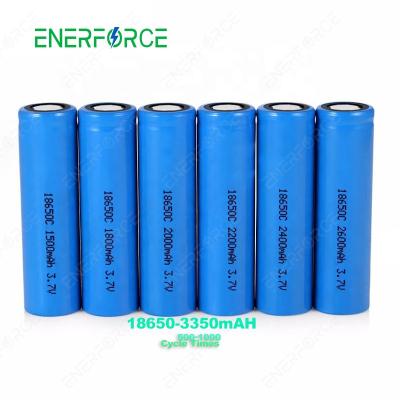 China OEM Lithium Ion 18650 Battery Cell 1500mah 1800mah 2200mah 3350mah for sale
