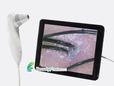 China Máquina blanca y negra del analizador de la piel, sistema de alta resolución de la proyección de imagen de la piel de la lente en venta