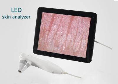 China Trabajo de la cámara de la máquina del analizador de la piel de la pantalla del LED para los distribuidores de los cosméticos en venta