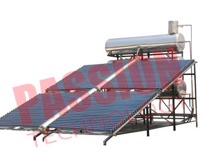 China Aquecedor de água solar do tanque profissional, tubo de vácuo solar do aquecedor de água da baixa pressão à venda